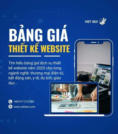 Bảng giá thiết kế website theo ngành 2025 – So sánh TPHCM, Bình Dương & Hà Nội