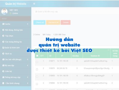 Hướng dẫn quản trị website được thiết kế bởi Việt SEO