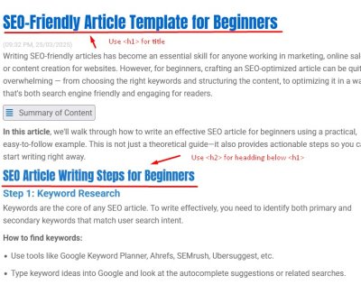 SEO-Friendly Article Template for Beginners