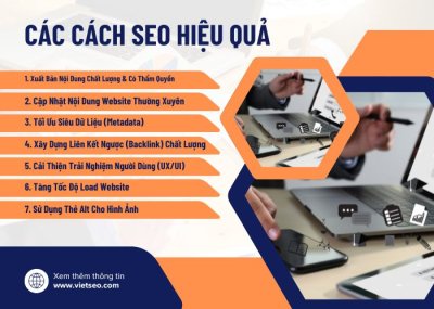 Các Cách SEO Hiệu Quả Giúp Cải Thiện Thứ Hạng Website Trên Google