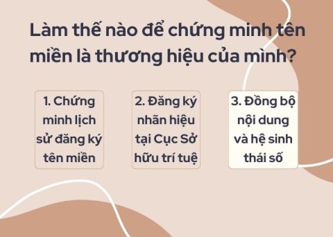 Chứng minh tên miền là thương hiệu của mình