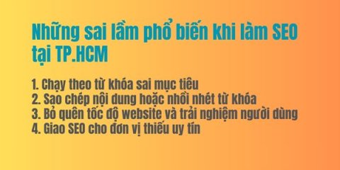 Những sai lầm phổ biến khi làm SEO