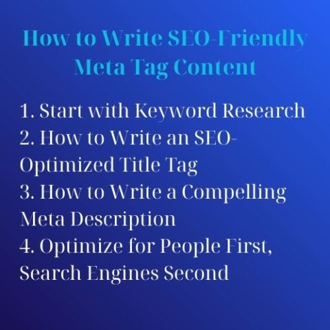 Write SEO-Friendly Meta Tag Content