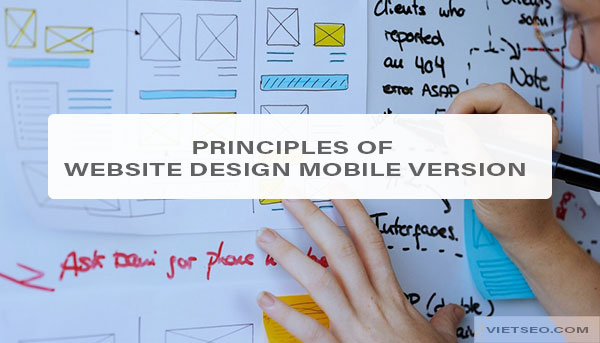 Principles of  website design mobile version