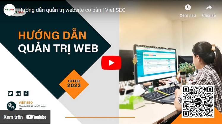 Video hướng dẫn quản trị web Việt SEO